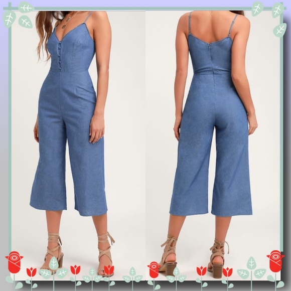 chambray culotte jumpsuit